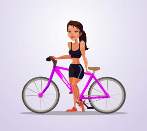 בחורה אופניים